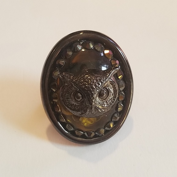 GASOLINE GLAMOUR Jewelry - ABMER OWL RHINESTONE CHARM RING GASOLINE GLAMOUR Jewelry - ABMER OWL RHINESTONE CHARM RING
